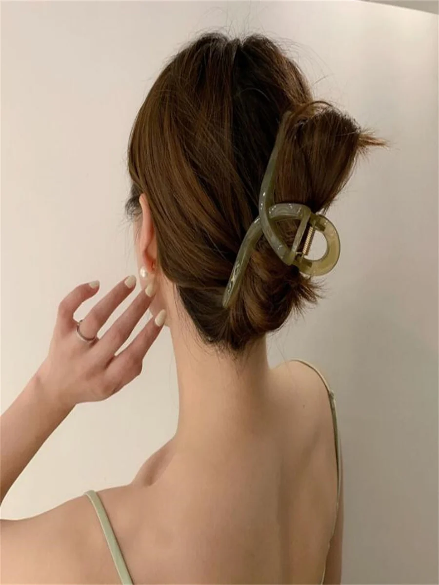 Super jelly hair clips, minimalist hair clips for bathing in the back