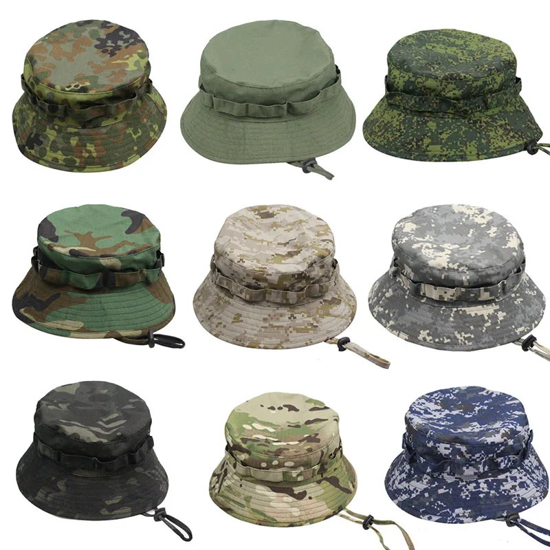 Chapeau Boonie Tactique Multicam Homme - Pêche Chasse Randonnée Été Anti-vent Anti-soleil