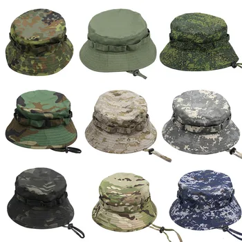 Cappello Boonie mimetico tattico Multicam Uomo Sport Berretto da caccia Pesca Escursionismo Arrampicata Cappelli da sole antivento estivi