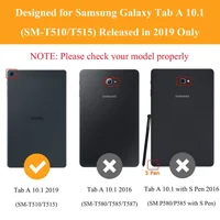 For Samsung Tab A 2019 10.1'' T510 T515 Case 360 Rotating Smart Auto-Sleep PU Stand Cover for Samsung SM-T510 T515 10.1'' Cover 2