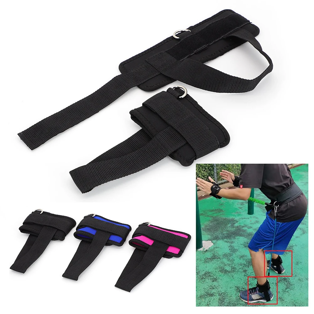 D Ring Ankle Straps with Pedal Rope Achilles Tendon Support for Cable