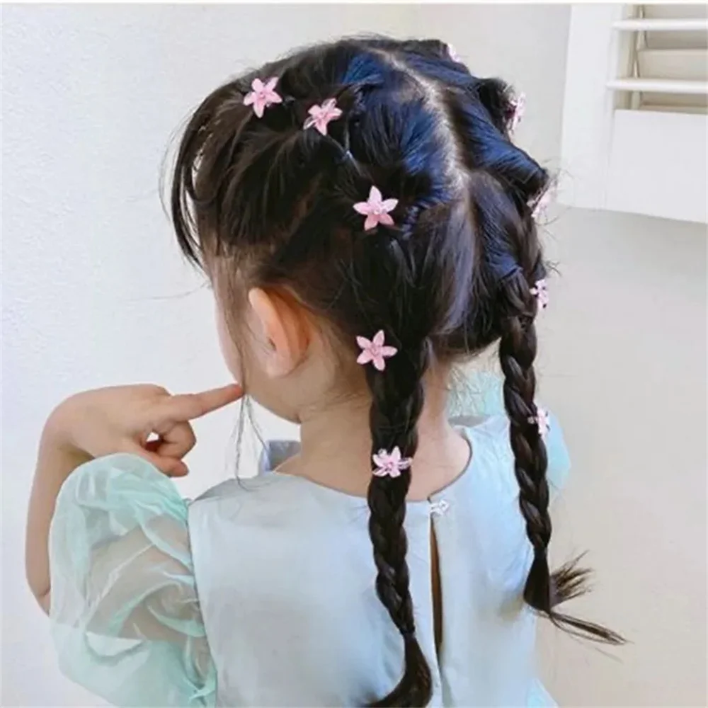 Hair clip New Kids Mini Hair Clips For Girls Hair Accessories Braided Hairpin Small Flower Sweet Women Fashion Decoration Barrettes