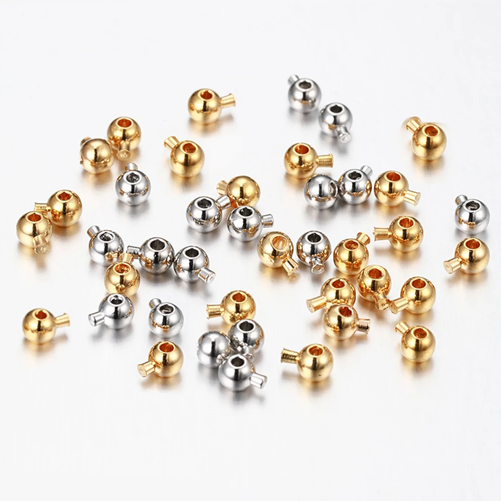 10-20 stücke Verschluss Metall Crimp Ende Perlen Gold Farbe Perle Taste Verschlüsse für DIY Schmuck, Die Entdeckungen Komponenten handmade Großhandel – Detail 10