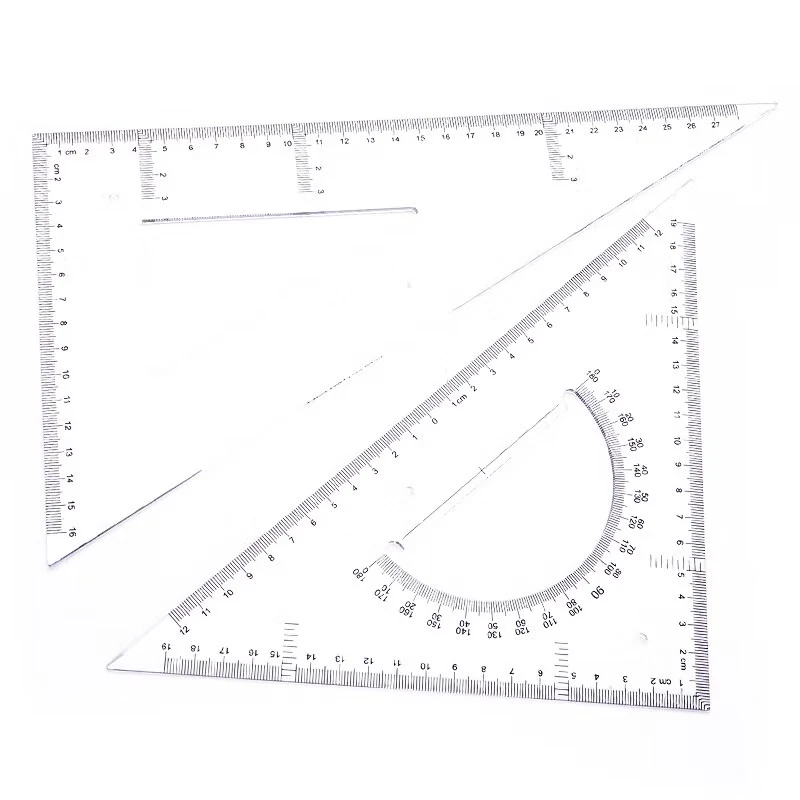24cm Big Size Triangle Ruler Squaresquare Right Hand Triangle Ruler 6430 30 Setsquare Organic Transparent Ps