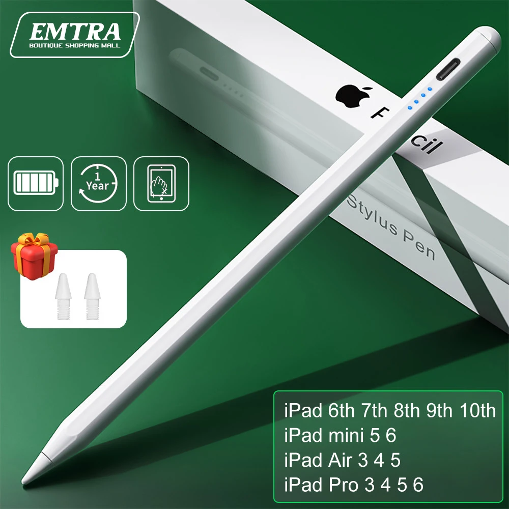 ﻿Stylus Pencil for iPad 10th/9th Generation, iPad Pro 6th/5th/4th/3rd Gen,  Compatible with (2018-2022) iPad Pro 12.9/11 inch, iPad 8th/7th/6th Gen