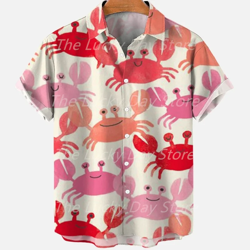 Men Pirate Shirt Men's Summer Designer Color Cartoon Pattern Casual Social Oversized Hawaiian Sleeve Short Shirt Floral Viking Luxury Clothing