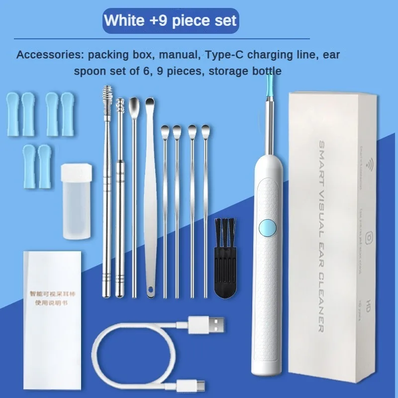 Wireless Visual Silicone Ear Spoon Endoscope Earpick Camera Otoscope Safe Ear Cleaner for Kids & Adults