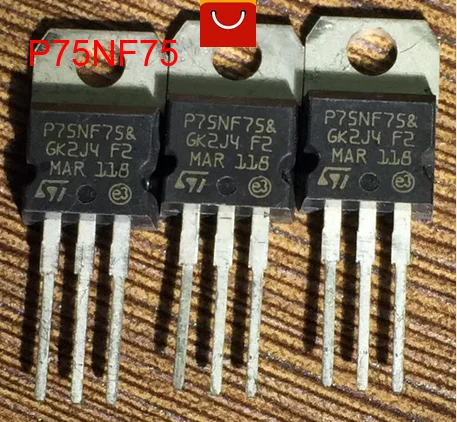 P75NF75 TO 220 FET MOSFET N-Ch 75 Volt 80 Amp 10PCS