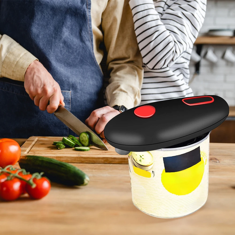Electric Can Opener Battery Operated Automatic Can Opener Space Saver Handheld Lid Opener for Seniors with Arthritis