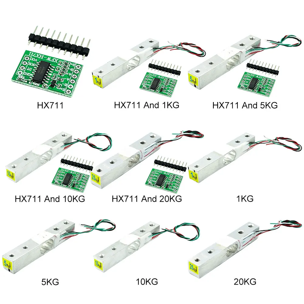 HX711 무게 센서 모듈 1KG 5KG 10KG 20KG 전자 저울 센서 전자 부품