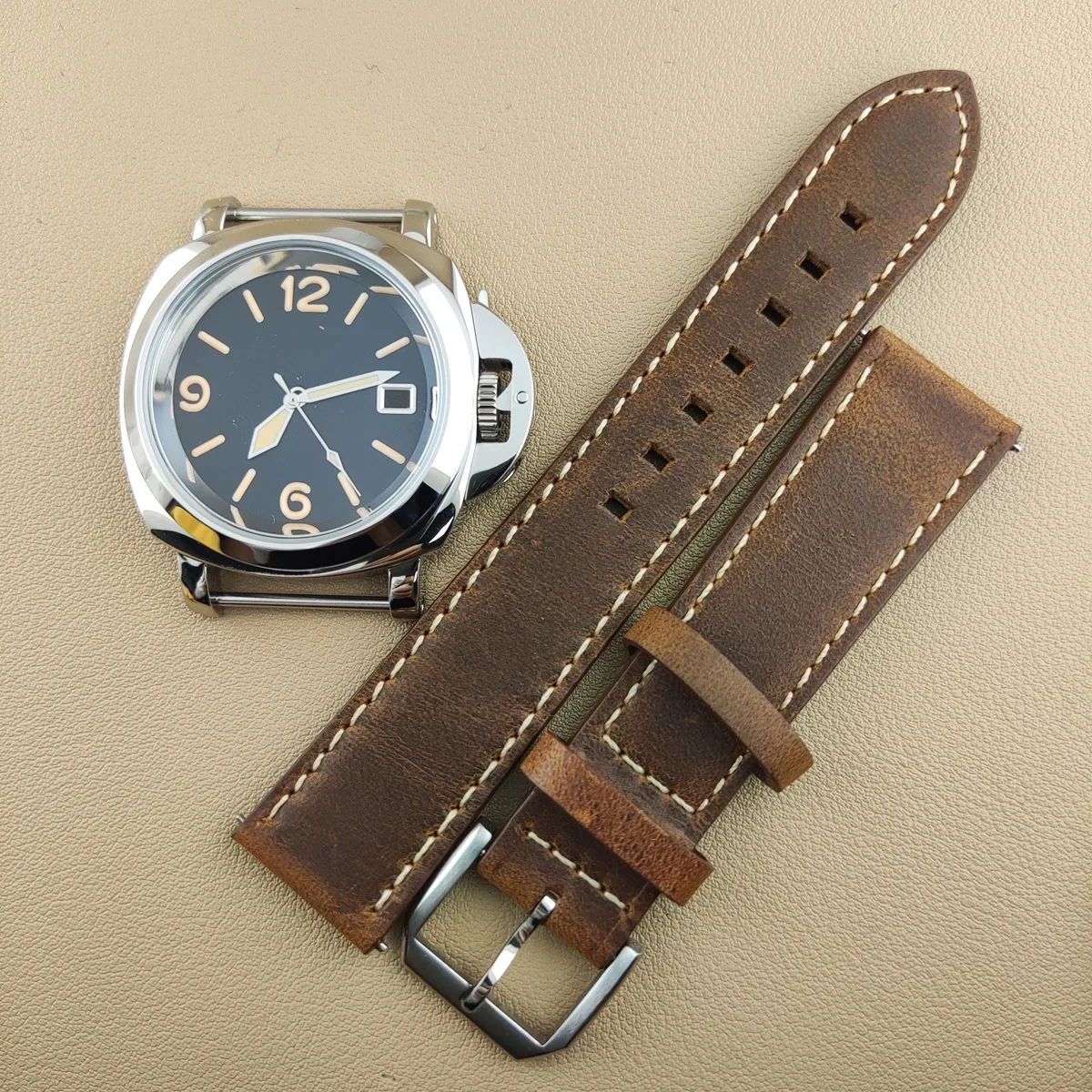 40mm nh35 Men's Watch case 316L Stainless Steel Sapphire Crystal nh35 Case nh36 movenent Transparent back cover