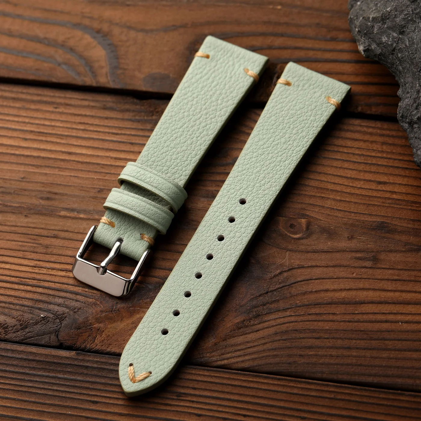 Handmade Retro Sheepskin Leather Watch Strap, Soft Genuine Leather