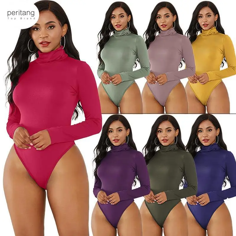 

Long Sleeve Sexy Romper Women Bodysuit 2023 Autumn New Solid Jumpsuits Club Wear O-Neck Fashion Bottoming Shirt Women Clothing