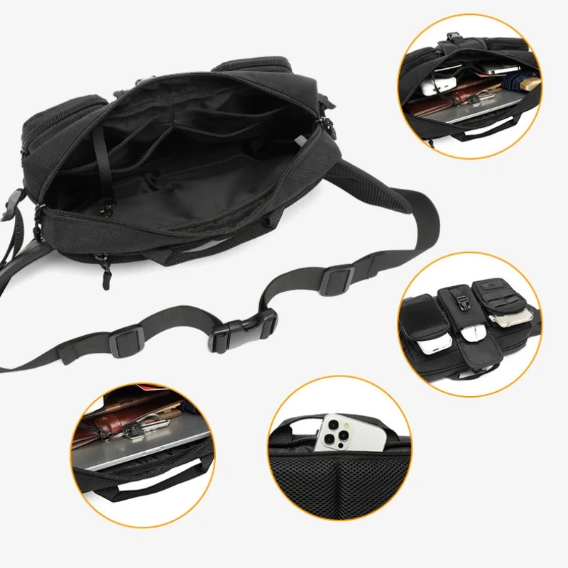 Men's Tactical Waist Bag Outdoor Hiking Waterproof Crossbody