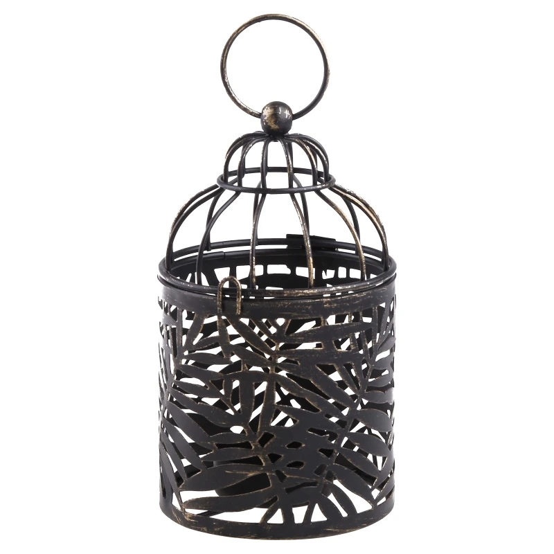 Metal Hollow Candle Holder Tealight Candlestick Hanging Lantern Bird Cage DECOR 