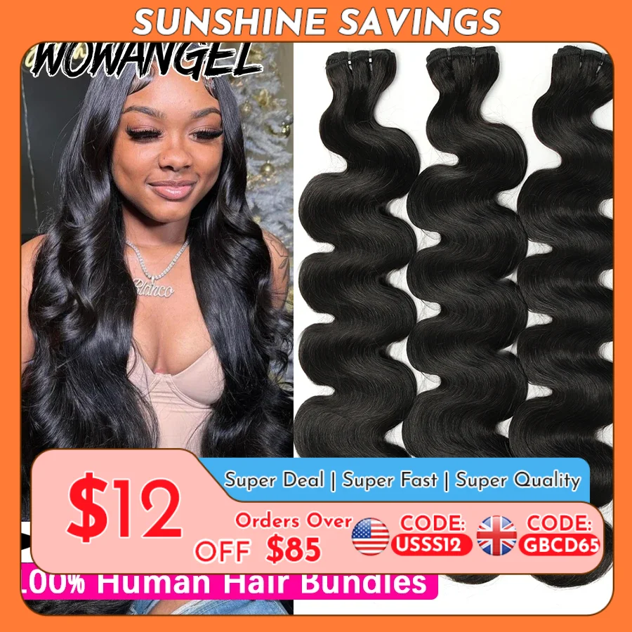 Wow Angel 28 30 inch Body Wave Human Hair Bundles 1/3/4 pieces 10A Brazilian Remy Hair Extensions Single Bundle Virgin Hair 1