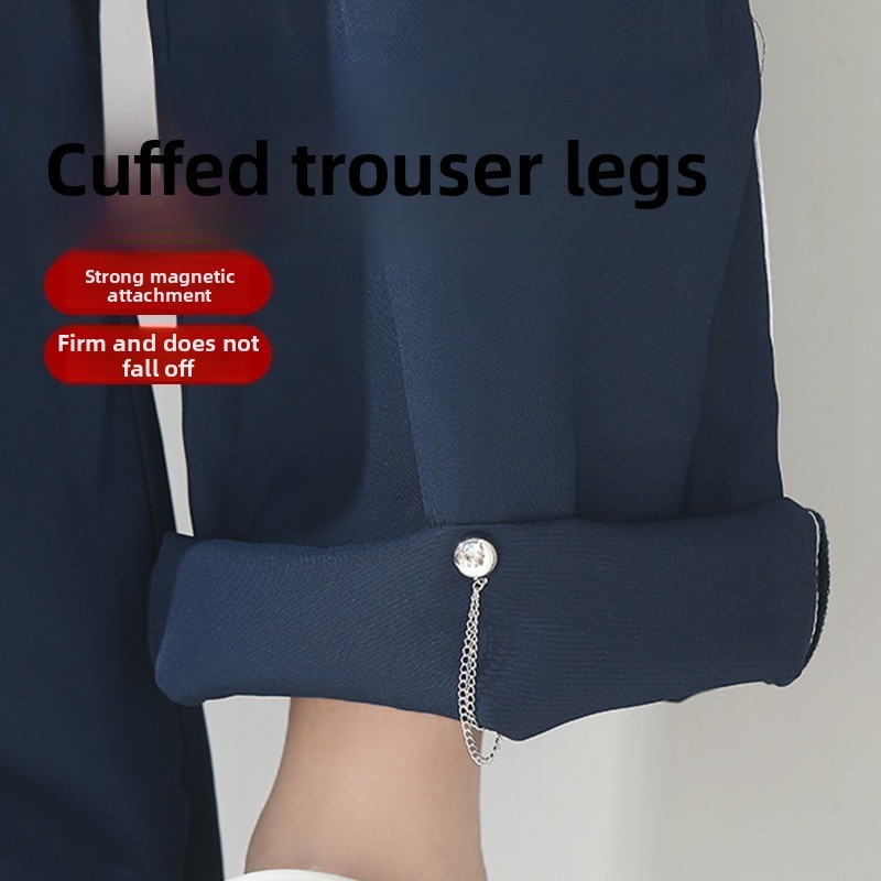 Magnetic Clothing Clip Multi-Function Fashion Accessory Scarf Trouser Leg Fixer Metal Chain Button Clip Cuff Magnet Pin