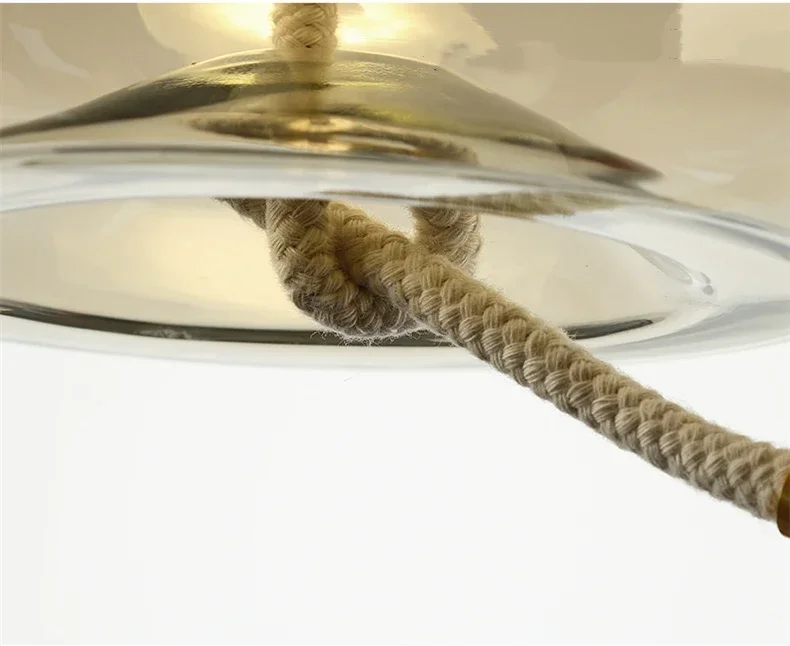 Creative glass lamp shade detail