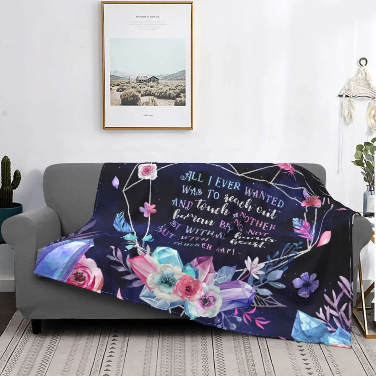 Shatter Me Flowers Lettere Coperte Decorazione In Pile Citazioni Ad Acquerello Coperta Leggera Per Plaid Da Letto Per Divano Di Casa