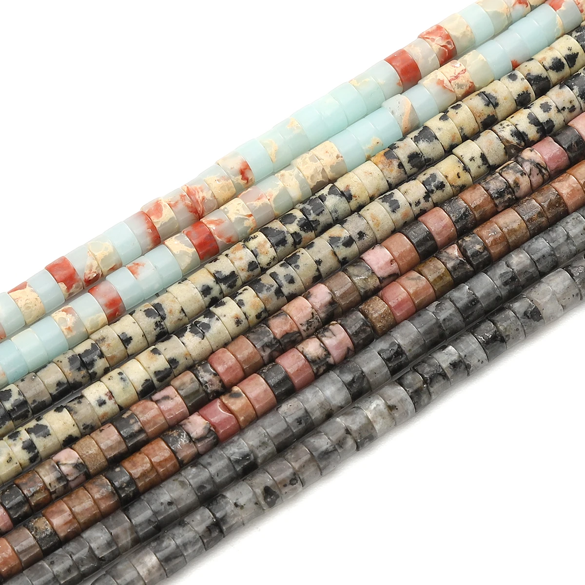 4x2mm 20 Stück Natürliche Röhrenförmige Steinperlen Abstandhalter Edelsteinperlen für Schmuckherstellung DIY Armband Ohrringe Halsketten Zubehör