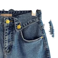 2025 Summer Denim Shorts Women's Trendy Versatile High-Waisted Loose-Fit Straight-Leg Casual Mid-Length Wide-Leg Vintage Pants - Image 5