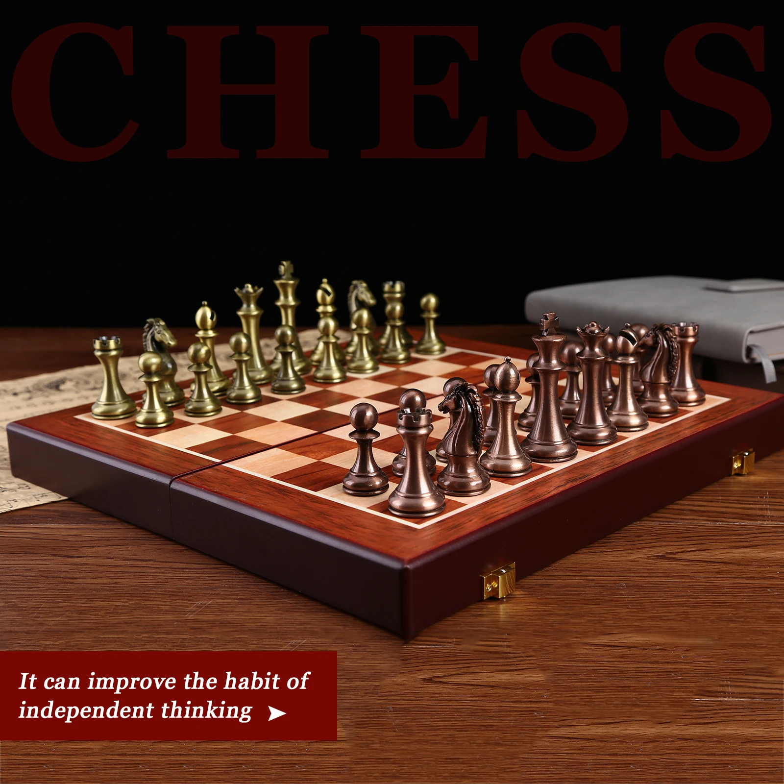 Personalized Chess Board Game Custom Wooden Rosewood Board and Metal Chess  Figures 10.8 Inc Chess Custom Gift for Christmas - AliExpress