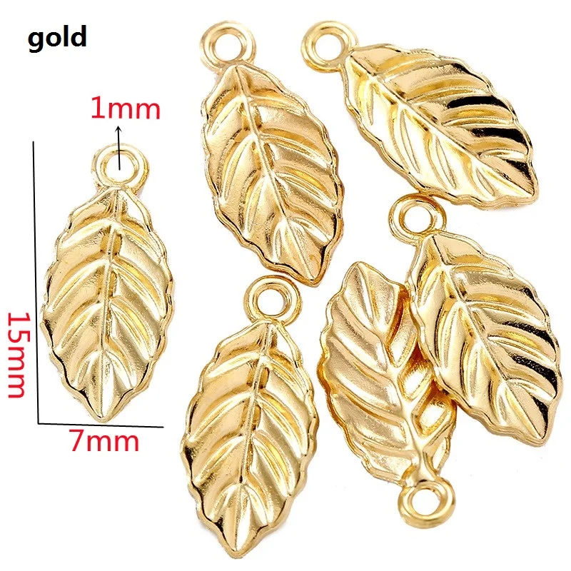 LIFKOME 100pcs Leaf Bead Charms Bracelet Making Charms Vintage Leaf Charms  Making Leaf Connector Leaf Shaped Charms Leaf Charms Pendants Leaves Branch