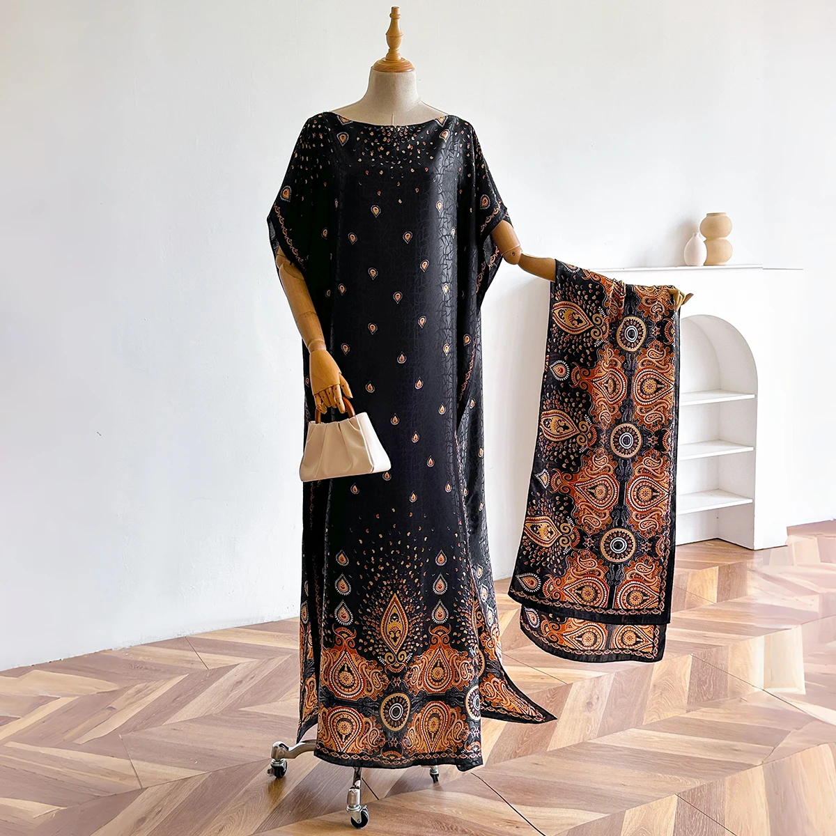 Bohemian Animal Pattern Printed Maxi Scraves Fashion Loose Elegance Retro For Women Spring Summer Loose Casual Scraf