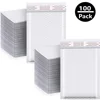 100pcs Bubble Mailers White Bubbles Small Business Supplies Delivery Package Packaging Shipping Bags Mailer Envelope Office 1