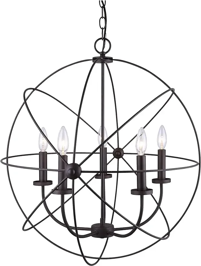 

Canarm ICH282B05ORB25 Sumerside 5 Light Chandelier, Oil Rubbed Bronze
