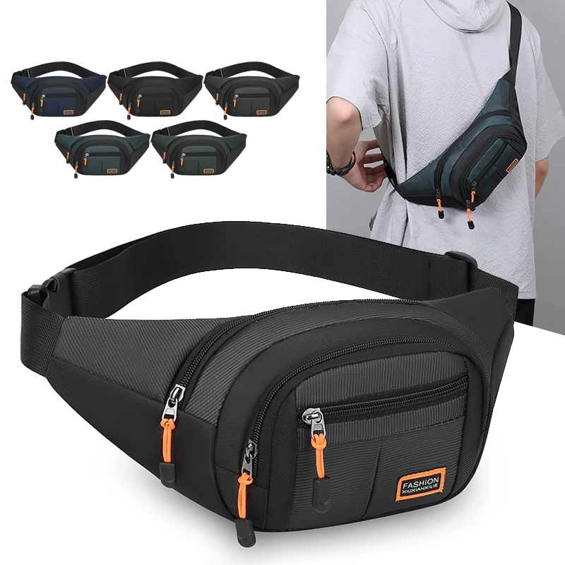 Waist Bag - Adjustable Shoulder Strap, Foldable, Lightweight, Perfect for Outdoor Sports, Hiking, Commuting, Sports Chest Bag