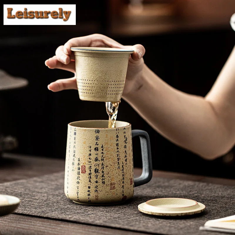 400ML Blue And White Firestone Red Coffee Mug Milk Cup Afternoon Tea Mug Beverage Bottle Personal Office Water Cup Teaware Gift