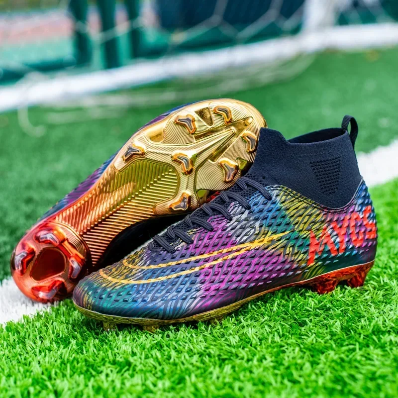 Men Soccer Shoes Society Cleats Football Field Boots FG Football Shoes Grass Training Cleats Non Slip Fast Sneaker Long Spikes