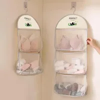 Breathable Mesh Wall Hanging Bag for Underwear Socks,Household Closet Underwear Storage Organization,Laundry Basket for Toy Doll 1