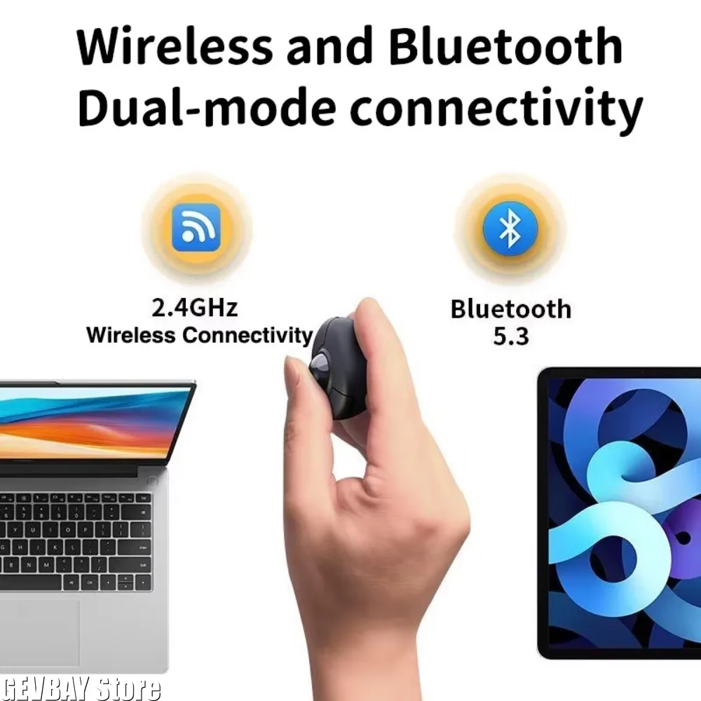 รูปสินค้า เมาส์ควบคุมไร้สาย 2.4G+บลูทูธ สำหรับงานนำเสนอและรถยนต์