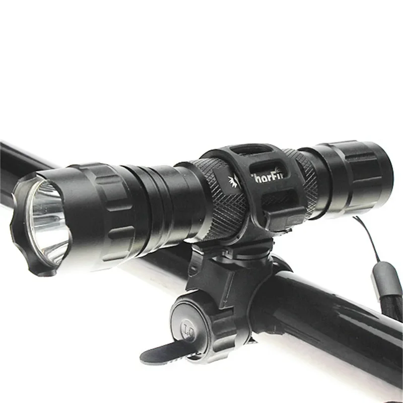 Bicycle Bracket 360 &deg; Front Clip Bicycle Flashlight Holder Flashlight Bracket Bike Multifunction Torch Mount Head Front Light Clip