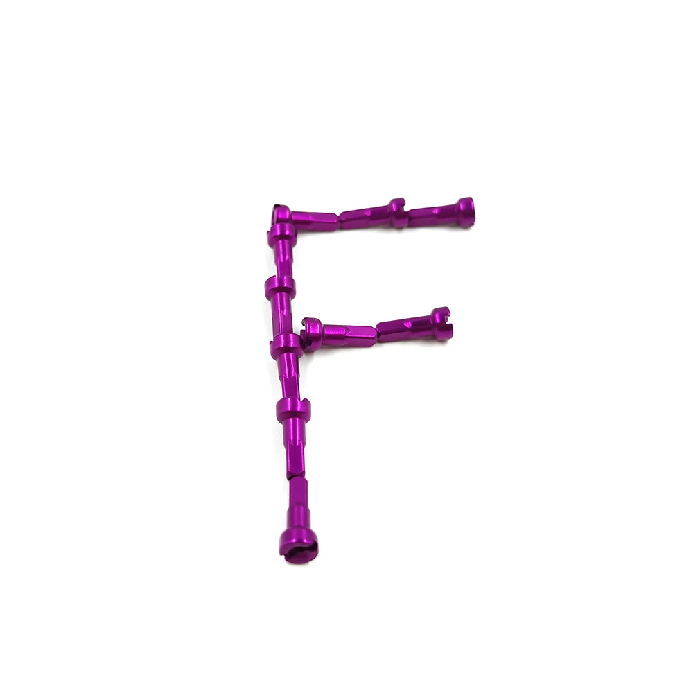 MV Purple FUNNRUNN Bicycle Nipples Head Round MTB Road Bike Spoke Nipple 0.5g Light 14G 2.0 14mm Aluminum Alloy High Strength
