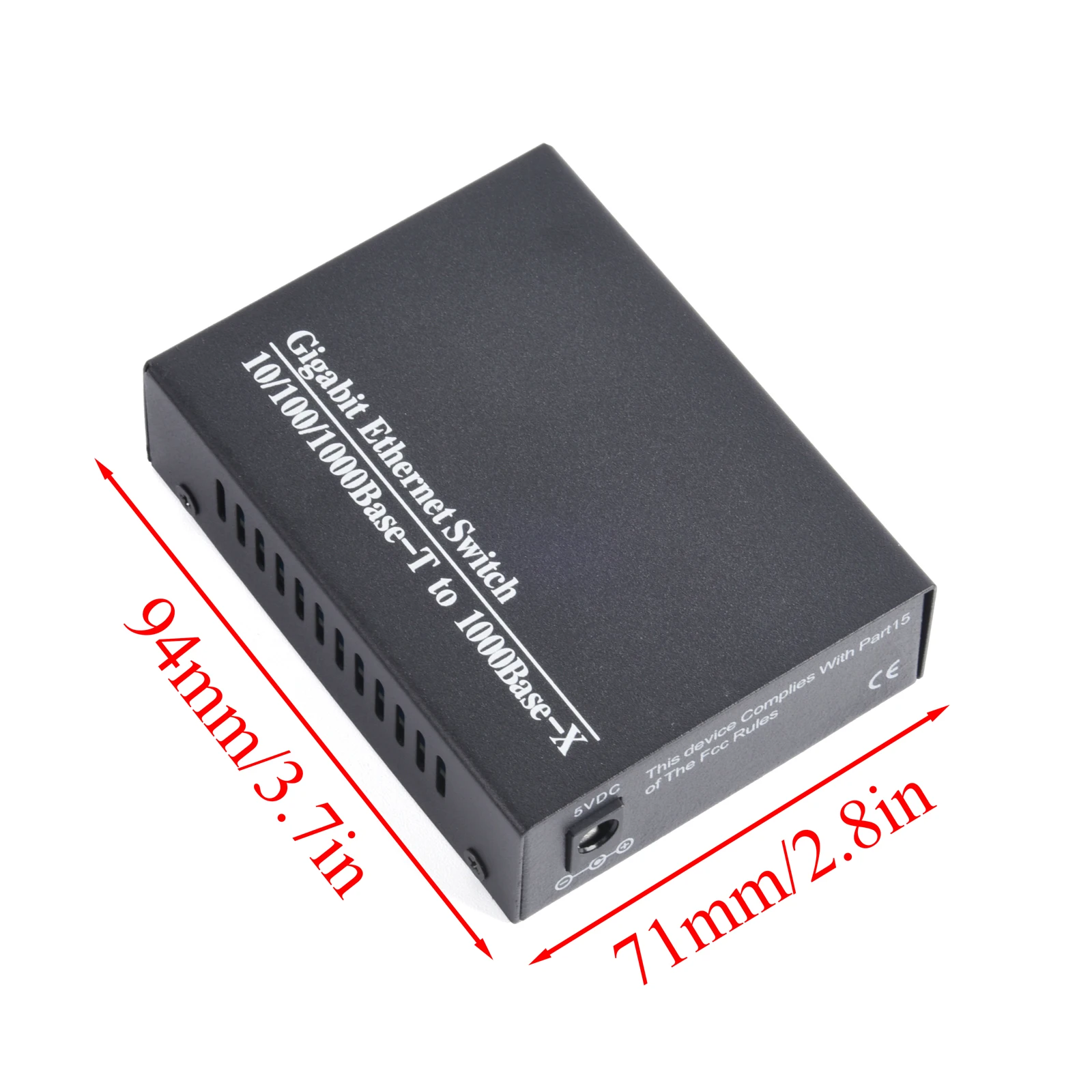 1PCS Gigabit SFP Media Converter 1 SFP to 2 RJ45 Transceiver 10/100/1000M Fiber Optic Switch With 3KM/20KM LC/SC Module