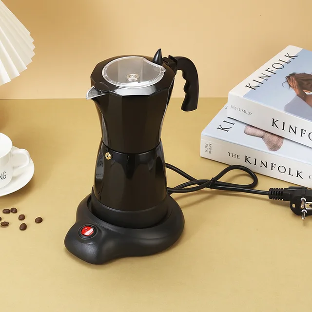 Cafetière électrique portable en aluminium de 300 ml/6 tasses, cafetière italienne rapide, percolateur, outils à café, 480 W 1