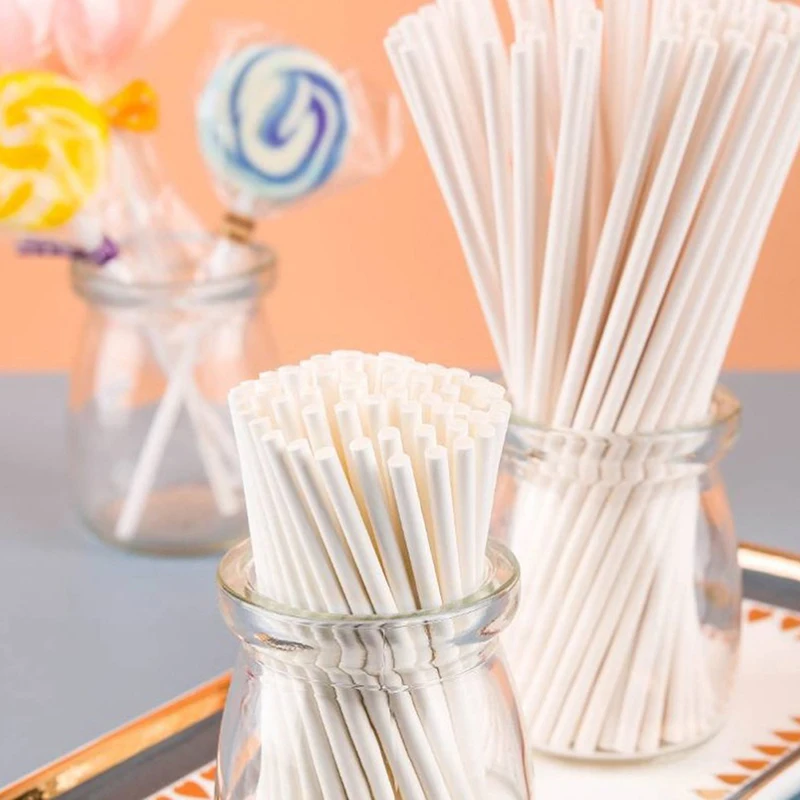 Pastry tools 10cm Long Lollipop Stick For Lollipop Chocolate Sugar Stick Pole Handle Rod Cake Dough Tool Baking Child Plastic Food Bar 100Pcs