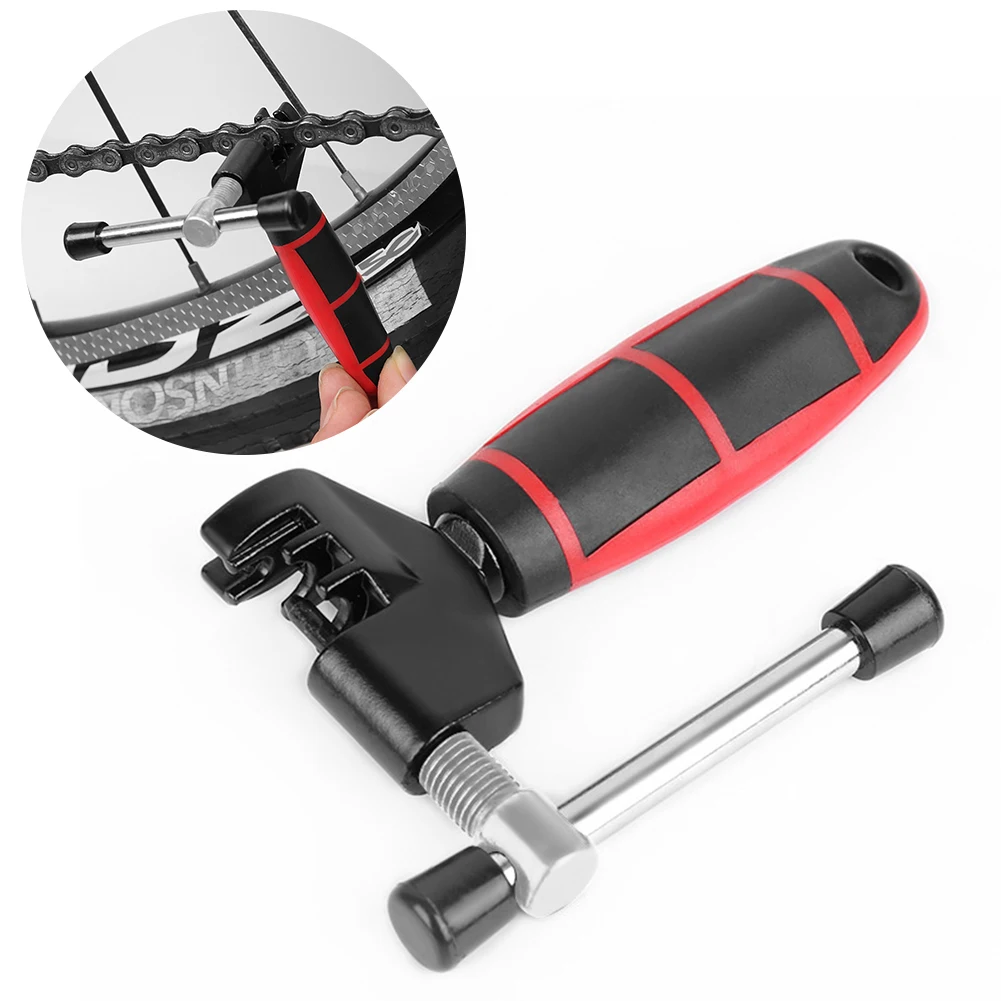 Description Picture 5 of itemBike Chain Link Remover Red Portable Bicycle Chain Remover Tool Steel Bicycle Handle Chain Cutter Bicycle Chain Disassembly Tool
