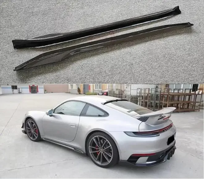 

For Porsche Carrera 911 992 2019 2020 2021 2022 2023 High Quality Carbon Fiber Bumper Lip Side Skirt Spoiler Cover