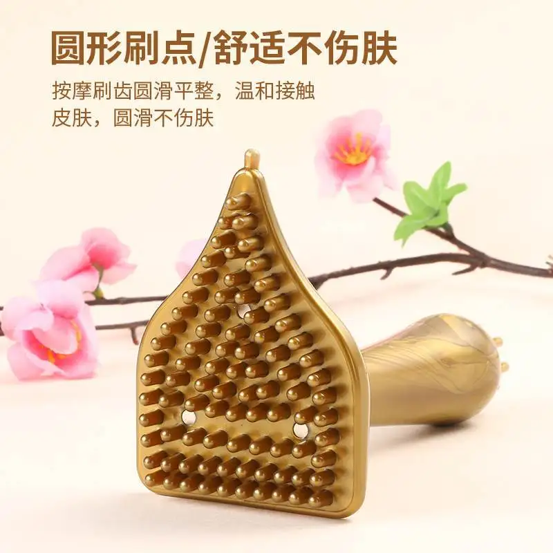 

New Resin Triangle Shape Massage Brush Convenient Guasha Board Massage Meridians Relieve Fatigue Whole Body Care Health Beauty