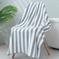 high-quality Stripe Microfiber Towel Bathroom Set Super Absorbent Soft Bath Towels Large Size for Women Shower Wrap Sport Towel 1