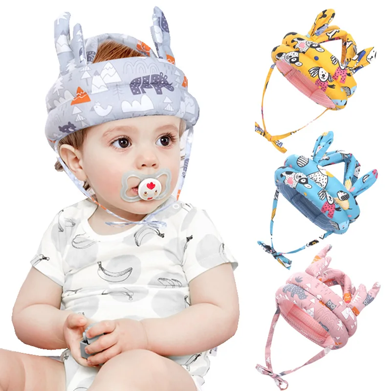 Adjustable Baby Hat Protective Anti-collision Safety Helmet Baby Cap Toddler Kids Hat for Girl Boy Accessories Cotton Mesh 6M-5Y