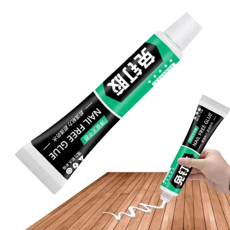 No More Nails Invisible White Instant Grab Adhesive Glue Quick-Drying Strong Glue For Stone Fiber Rubber Metal Wood Leather