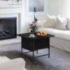 Coffee Tables for Living Room,2-Tier Farmhouse Center Table with Round Corners for Small Space,Small Apartment,Office 1