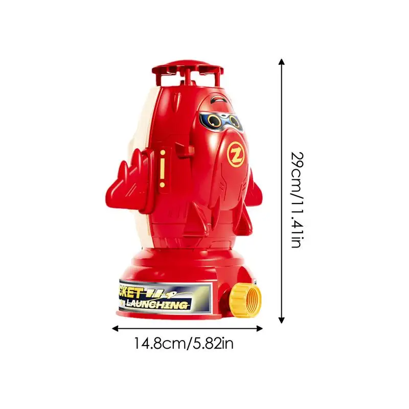 Garden Lawn Toys Cute Yard Outside 360 Rotating Rocket Shape Sprinklers Outdoor Kids Water Toys Games For Backyard Lawn Park