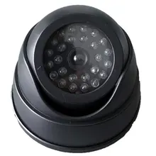 

Fake Security Surveillance Camera With LED Light Outdoor Indoor Home Cam System Battery Powered Realistic For Anti-Theft