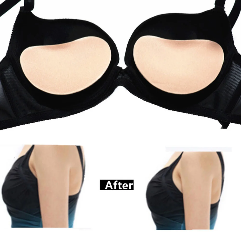 Women Sticky Bra Thicker Sponge Bra Pads Breast Push Up Enhancer